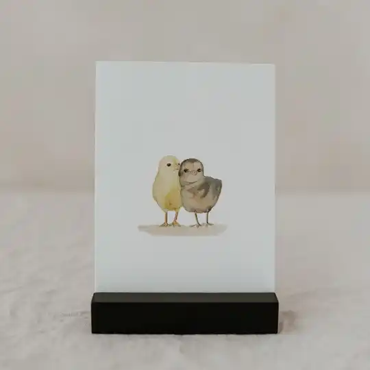Wenskaart - Chicks - Eulenschnitt