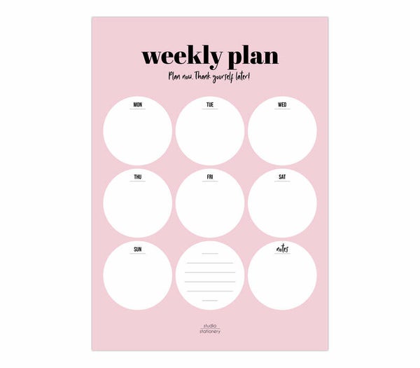 Weekplanner - Plan Now - Studio Stationery