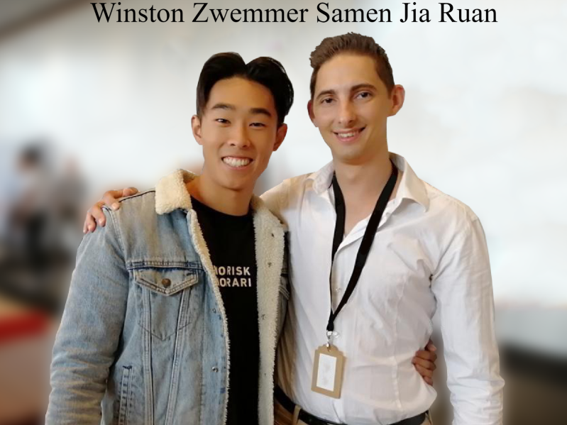 Winston Zwemmer samen Met JIa Ruan op de foto van de Bol Masterclass van Team unstoppable 