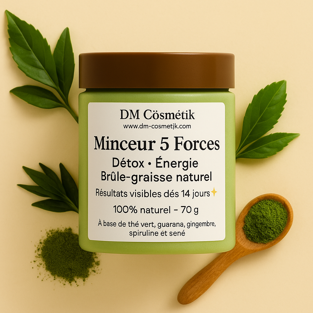 Minceur 5 Forces Brule-graisse naturelle, detox et energie  Cure Duo 28 jours