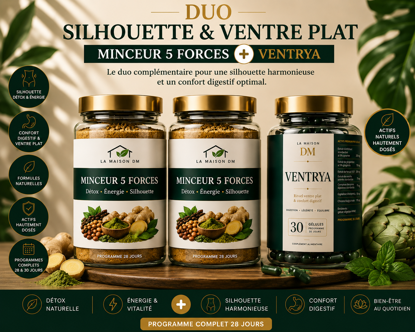 Duo  Minceur 5 Forces Ventrya silhouette & Ventre plat