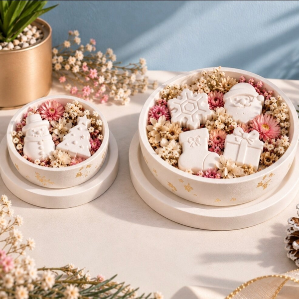 Small/large Christmas Aroma Stone Platter  & Bowl & Christmas Shaped Aroma Stone