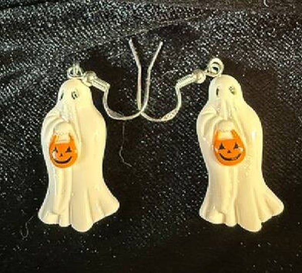 Ghost Trick or Treater earrings