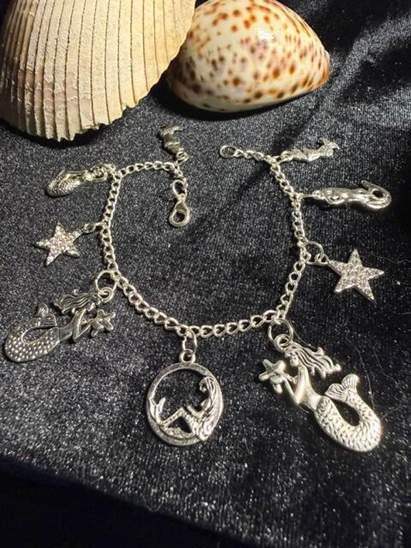 Silver Mermaid Charm Bracelet