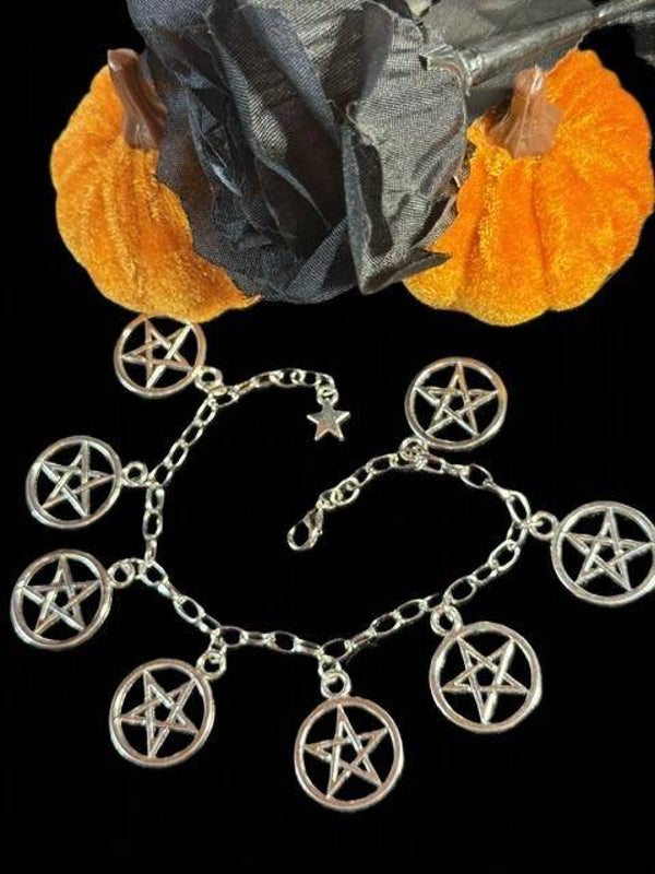 Pentagram charm bracelet