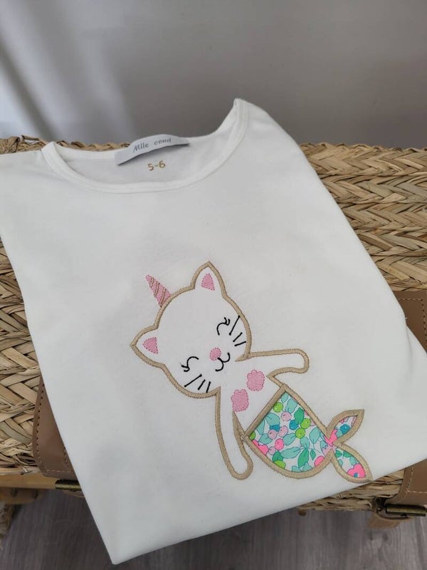 T shirt chat sirènne