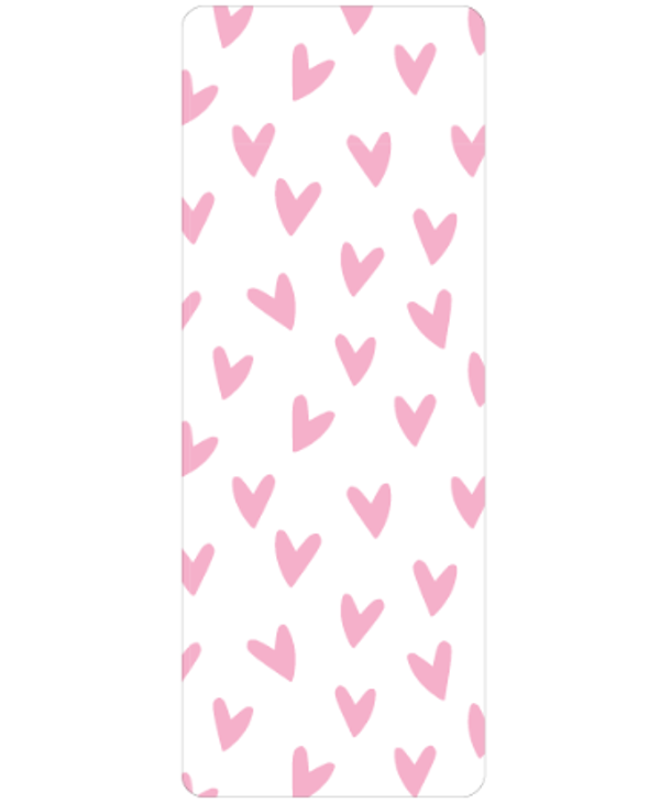Hartjes wit roze stickers (5 stuks)