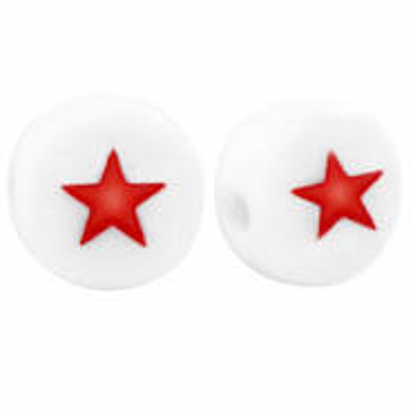 Ster white/red (10 stuks)