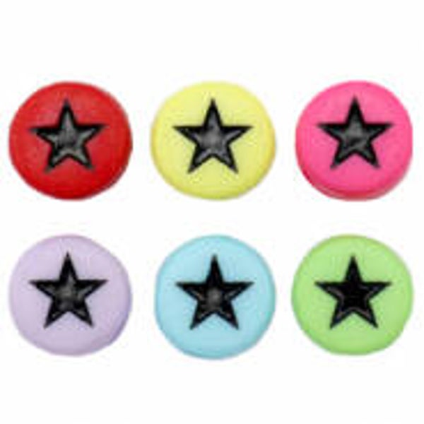 Ster multicolour/black (10 stuks)