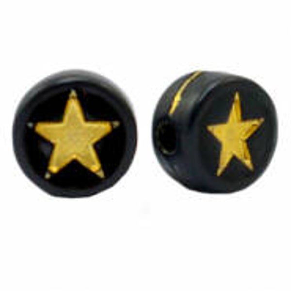 Ster black/gold (10 stuks)
