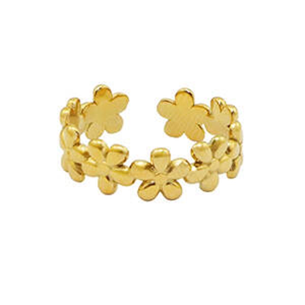 Flower ring gold