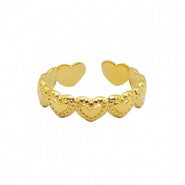 Full of hearts ring gold