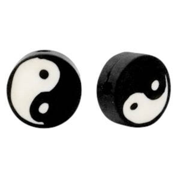 Ying Yang polymeer zwart (per stuk)