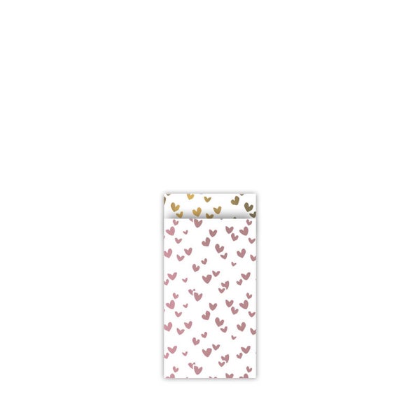 Solo hearts pink/gold inpakzakje 7/13 (per stuk)