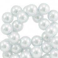 Glas parels white 4mm (10 stuks)