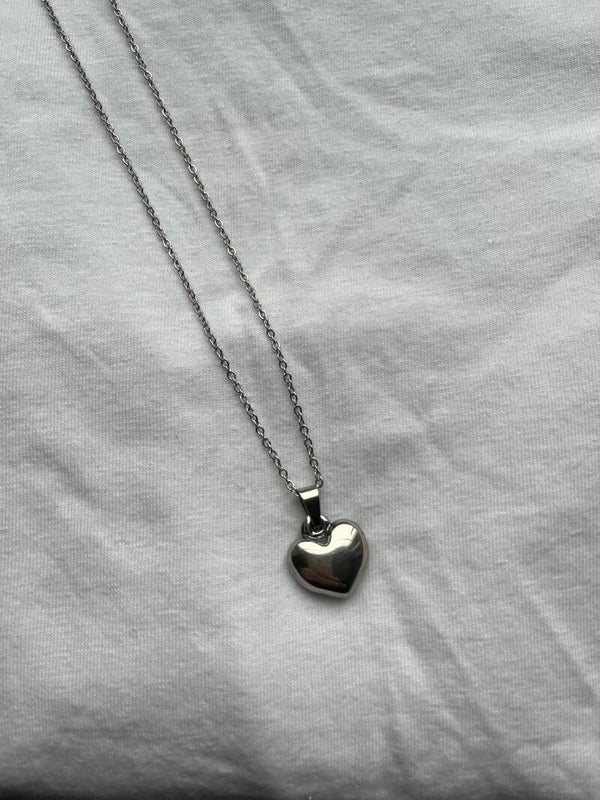 Big heart necklace silver