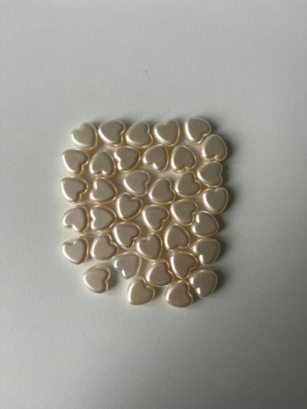 Hartjes parels donkerder (5 stuks)