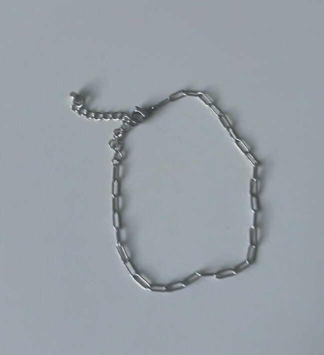 Rosa armbandje zilver