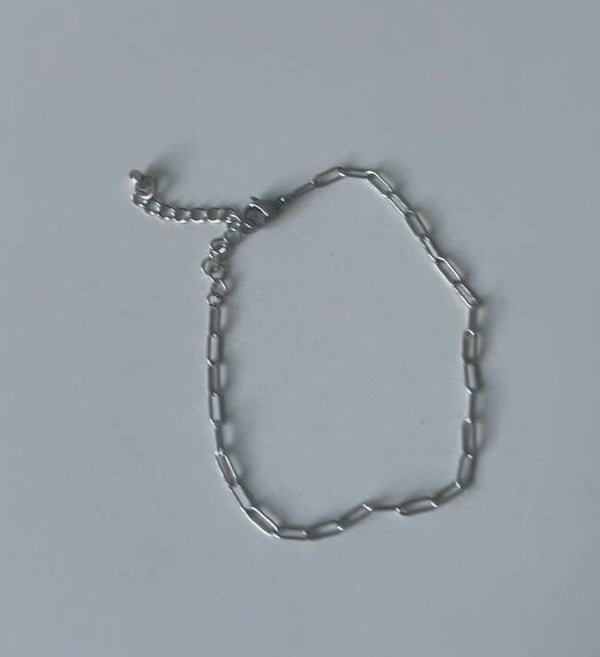 Rosa armbandje zilver