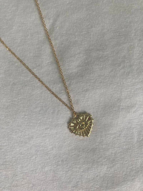 Eye love necklace gold