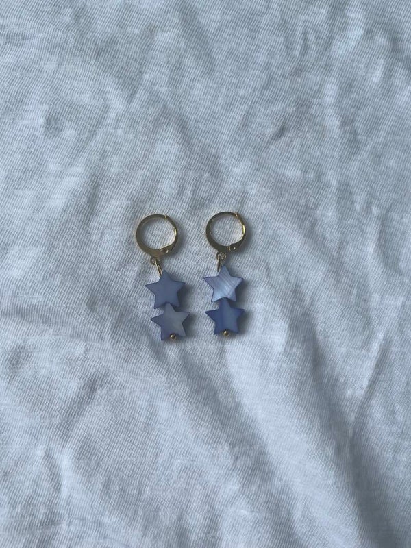 Blue ★ oorbellen (Per paar)