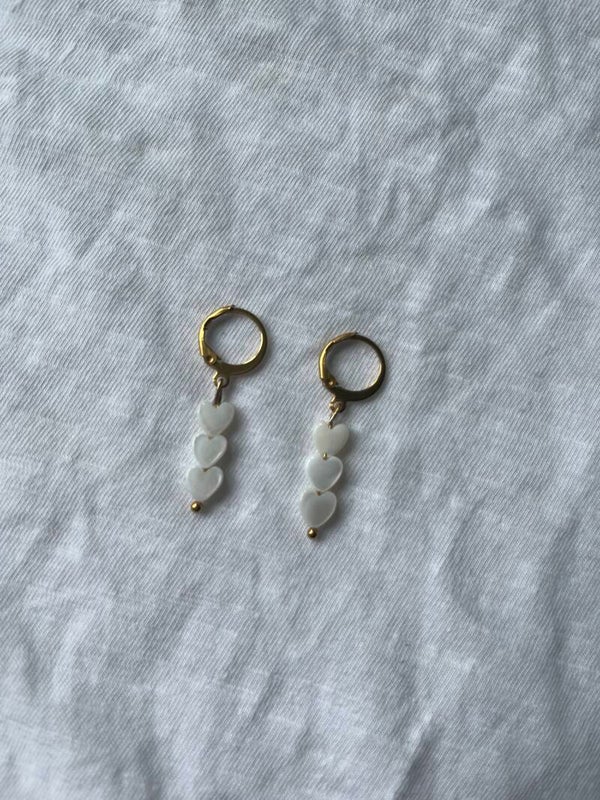 Little heart earrings (per paar)