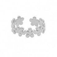 Flower ring silver