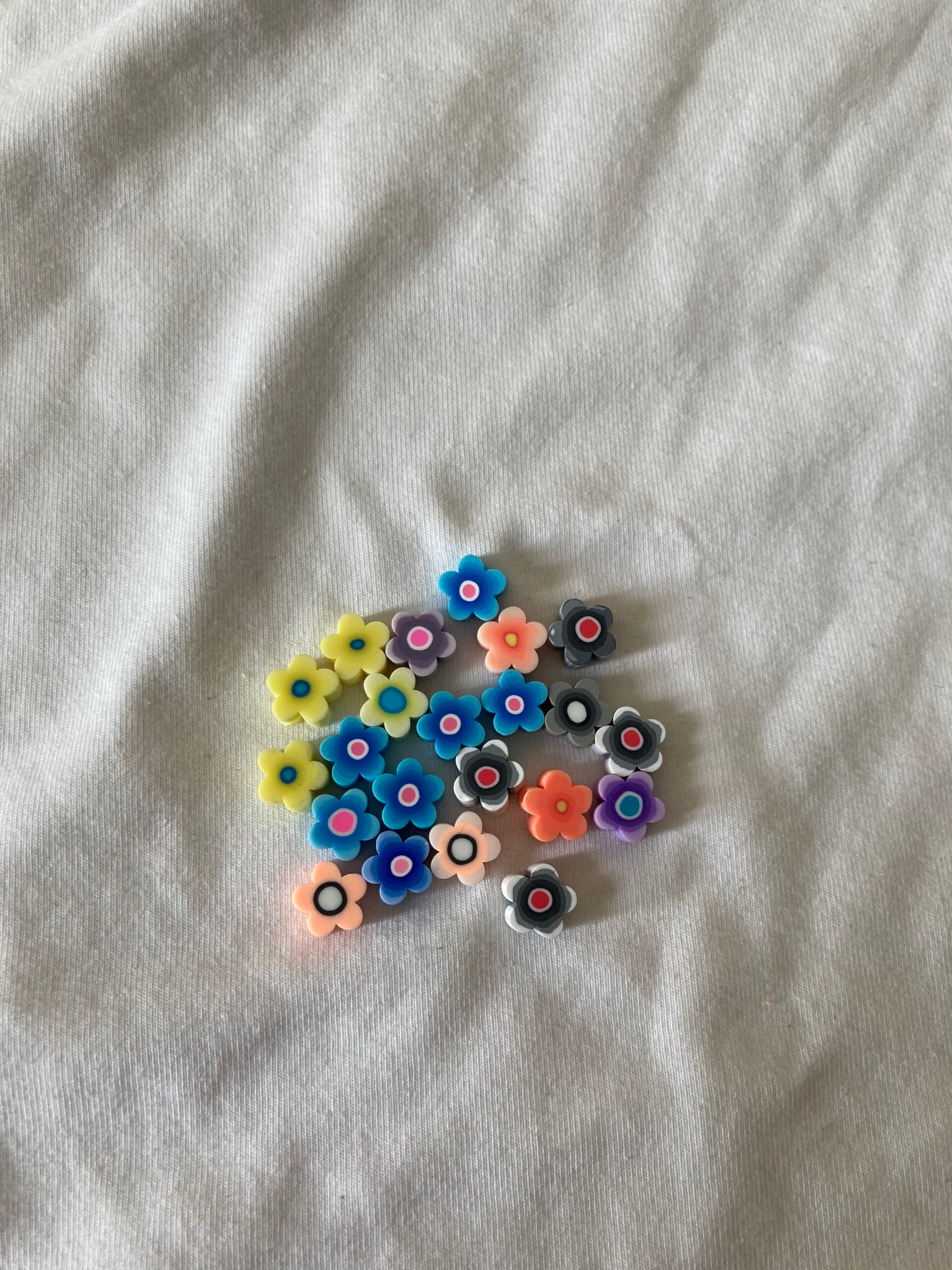 Flower pastel mix polymeer (per stuk)