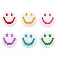 Smiley white/multicolour (10 stuks)