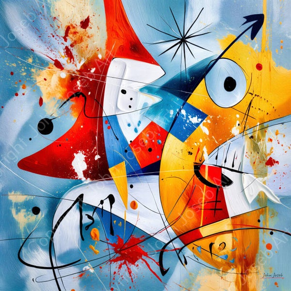 1310 - Schilderij abstract, geometrisch, non figuratief, kleurrijk, vierkant, kunst