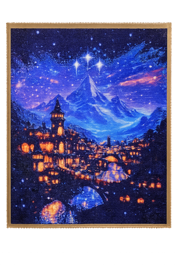 Celestial Mountain City Diamond Painting 60x80cm | Midnight Fantasy Wall Art