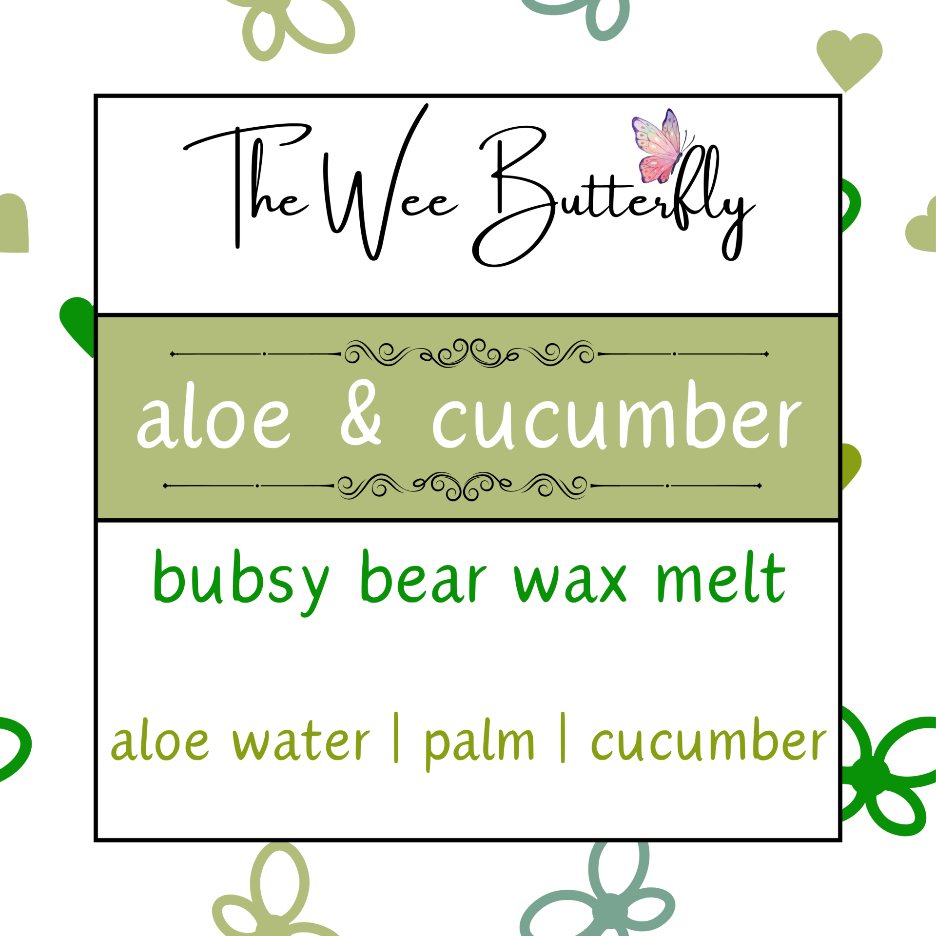 Bubsy Bear Wax Melt - Aloe & Cucumber (BB002)