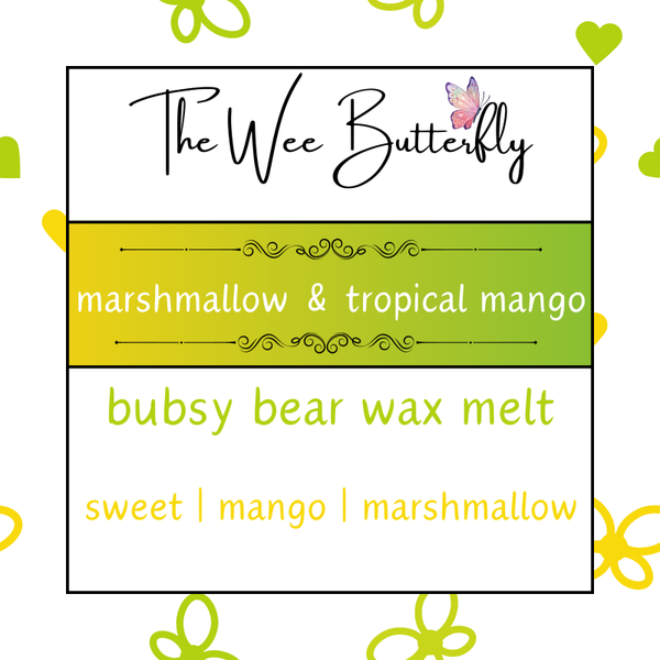 Bubsy Bear Wax Melt - Marshmallow & Tropical Mango (BB047)
