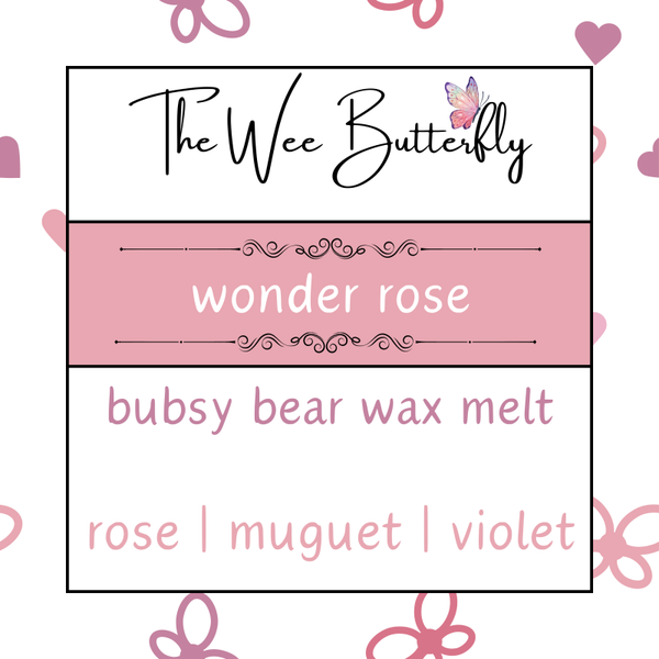 Bubsy  Bear Wax Melt - Wonder Rose (BB078)