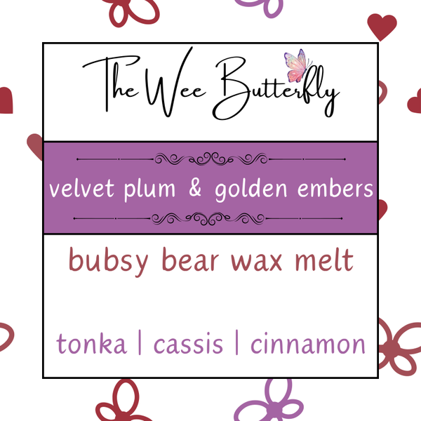 Bubsy Bear Wax Melt - Velvet Plum & Golden Embers (BB088)