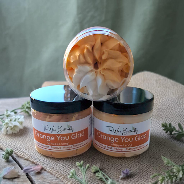 Orange You Glad Whipped Soap – Juicy Orange Citrus Body Wash | Sweet Tropical Fruit Fragrance | Luxury Whipped Soap Scotland