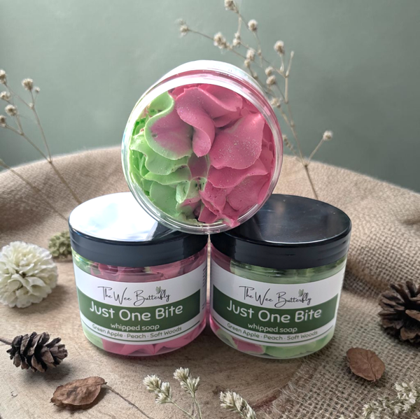 Just One Bite Whipped Soap – Crisp Green Apple Body Wash | Fresh Juicy Fruit Fragrance | Luxury Whipped Soap