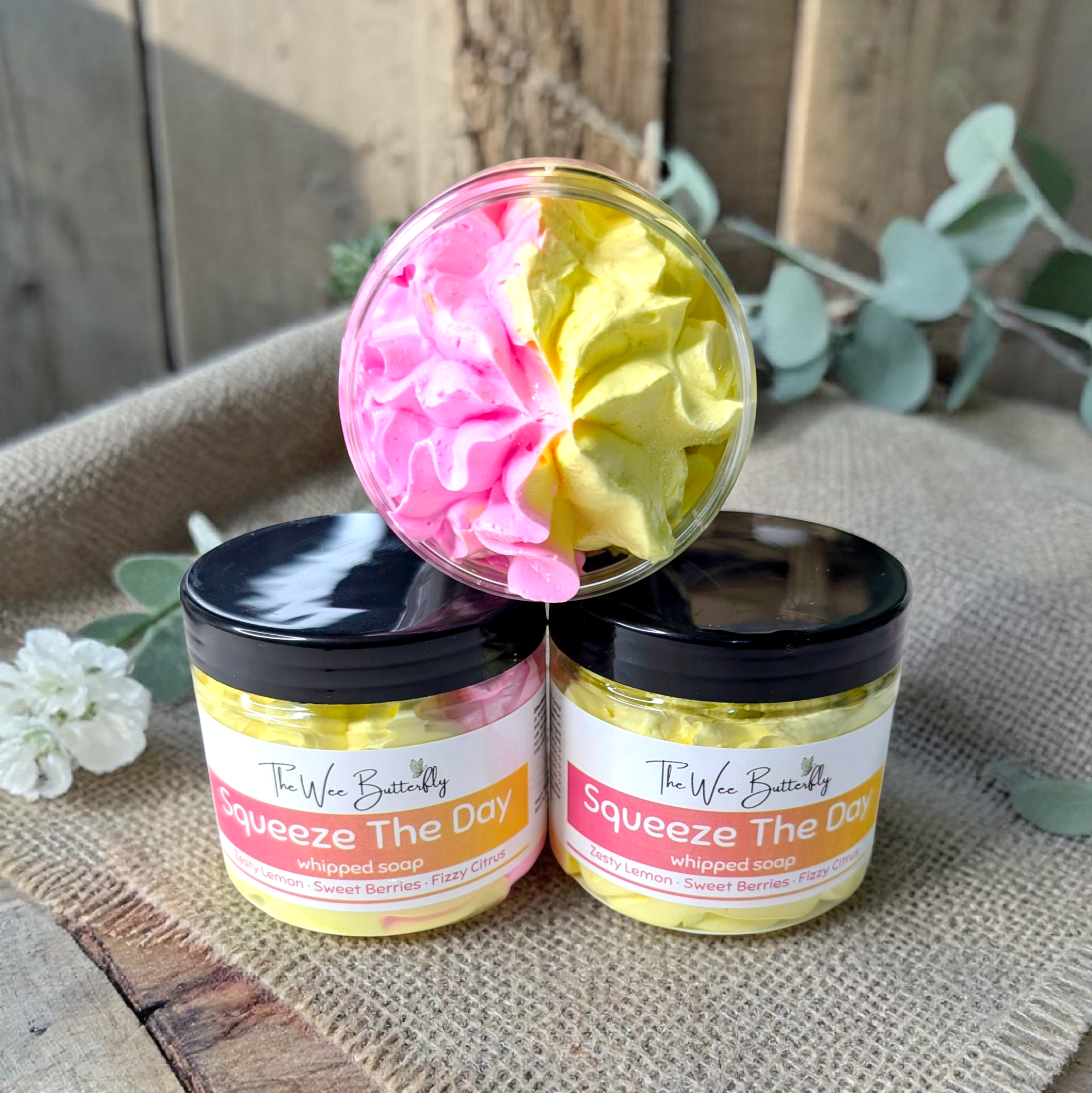 Squeeze The Day Whipped Soap – Zesty Pink Lemonade Body Wash | Fresh Citrus & Sweet Sugar Fragrance | Luxury Whipped Soap Scotland