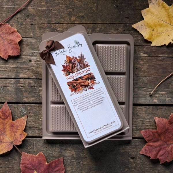 Nag Champa Wax Melt Snapbar – Incense, Sandalwood & Warm Resins | Calming Home Fragrance