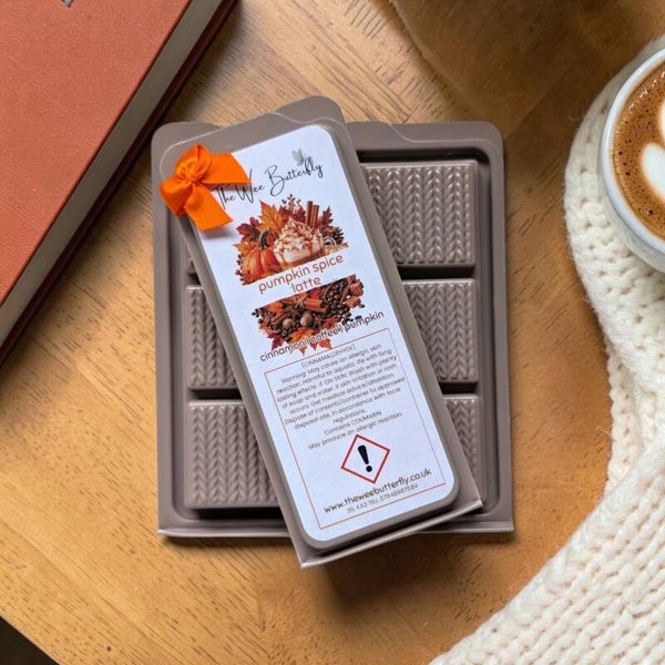 Pumpkin Spice Latte Wax Melt Snapbar – Creamy Espresso, Cinnamon & Sweet Pumpkin | Cosy Autumn Home Fragrance