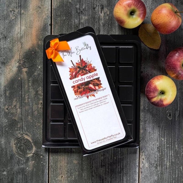 Candy Apple Wax Melt Snapbar – Crisp Red Apple & Sugary Candy | Sweet Autumn Home Fragrance