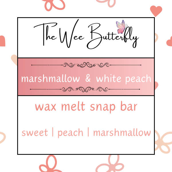 Wax Melt Snapbar Clamshell - Marshmallow & White Peach (F&S-SB023)