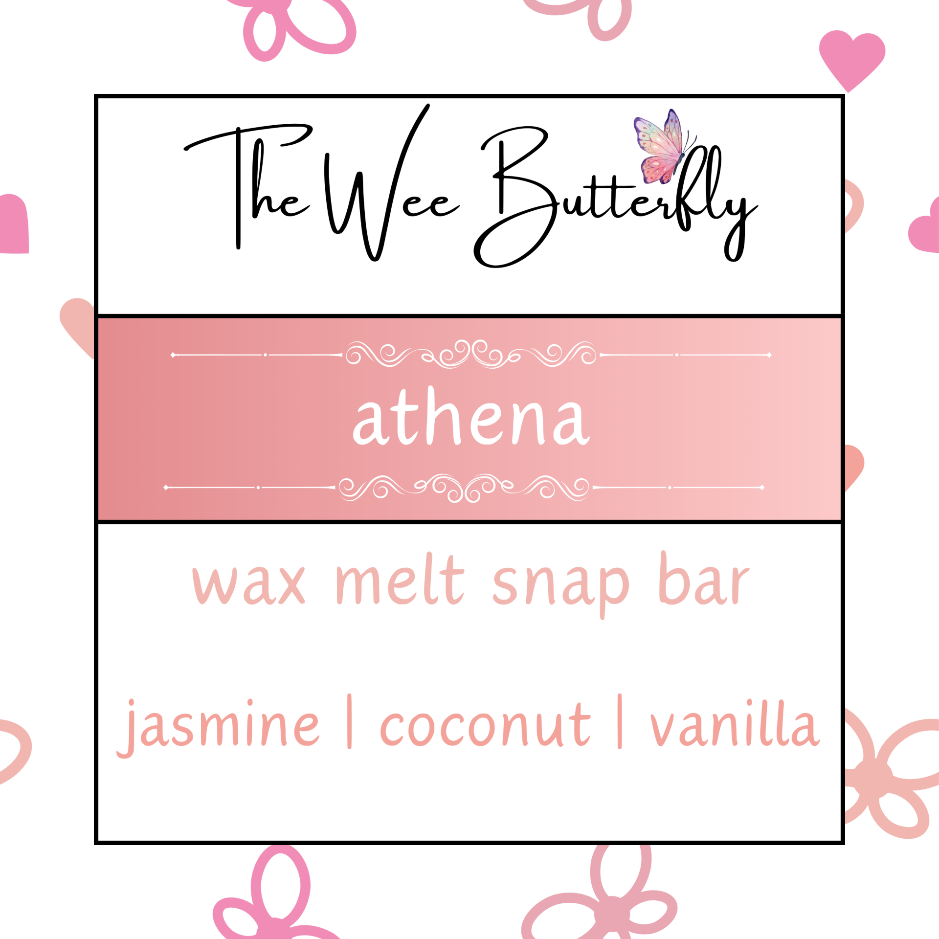 Wax Melt Snapbar Clamshell - Athena (SB060)