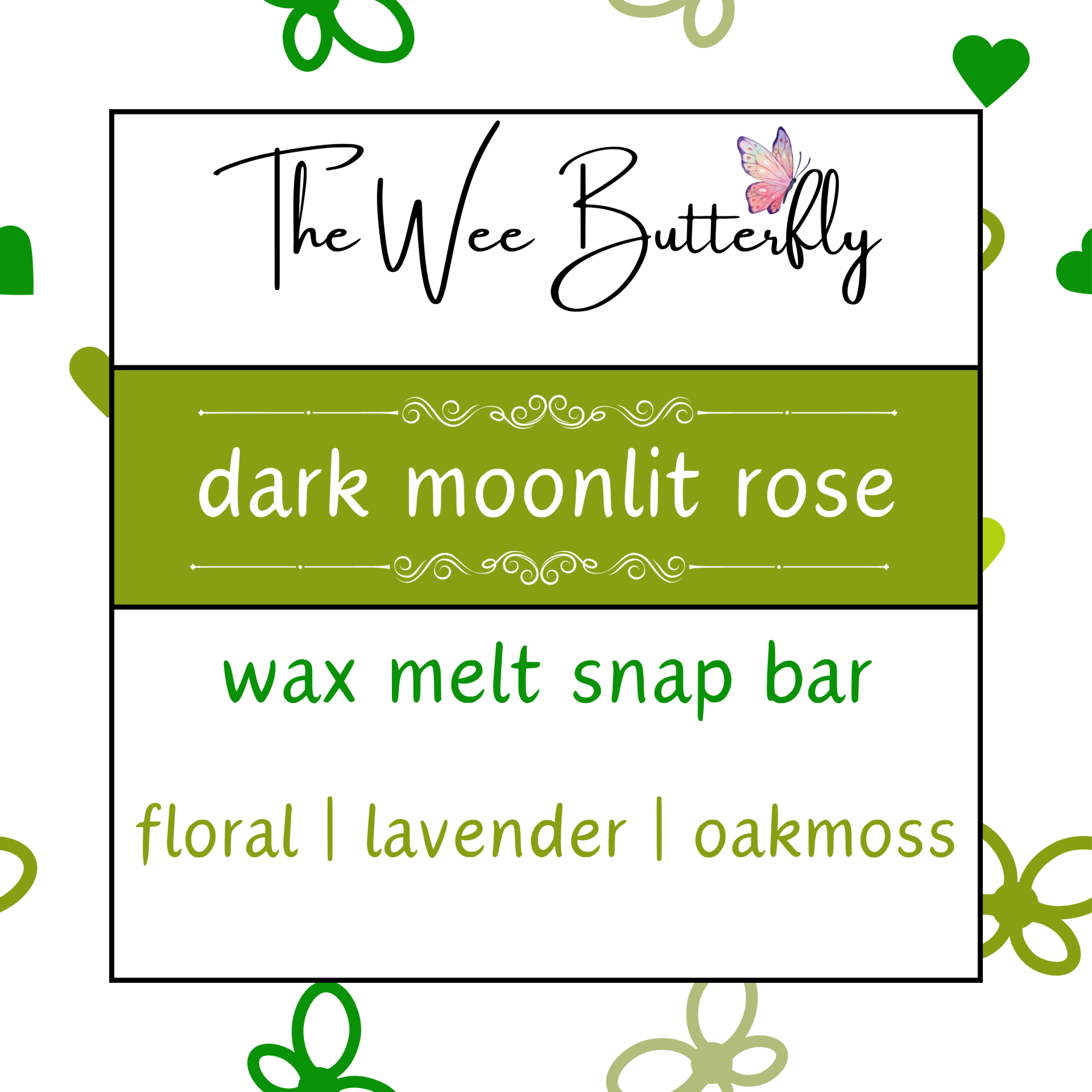 Wax Melt Snapbar Clamshell - Dark Moonlit Rose (SB063)