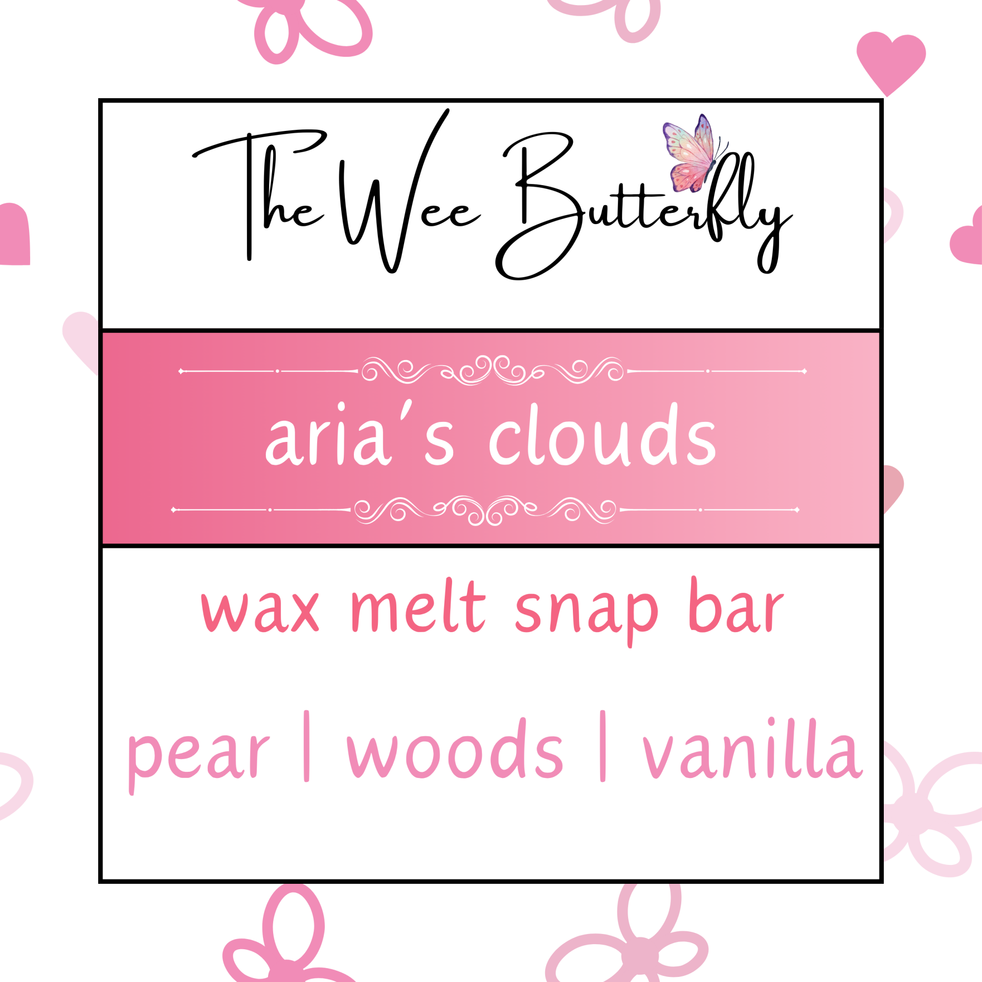 Wax Melt Snapbar Clamshell - Aria's Clouds (SB067)