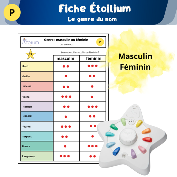 Fiches étoilium - Le genre du nom