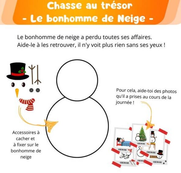 Chasse au trésor de Noël : Le bonhomme de Neige