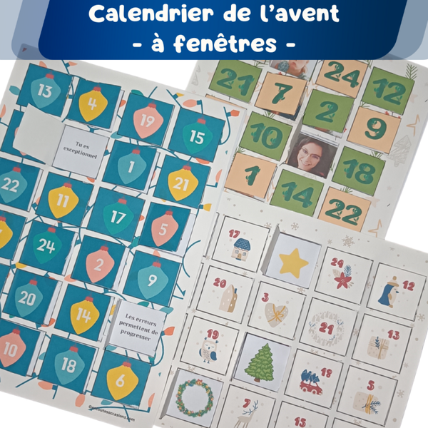Création de calendrier de l'avent à fenêtre