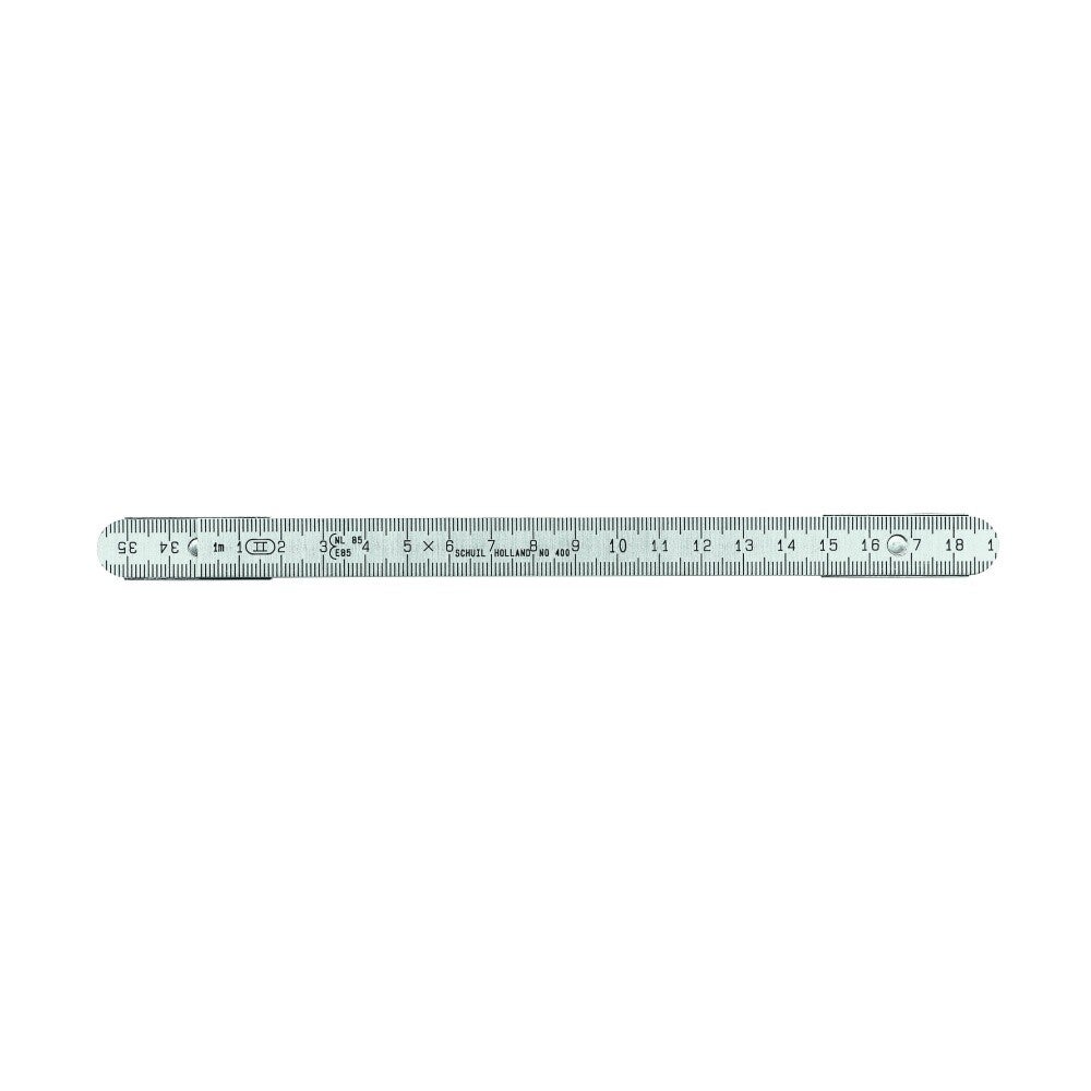 Schuil aluminium duimstok MM, 1M, blank of zwart