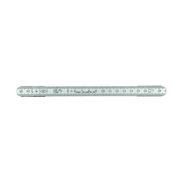 Schuil aluminium duimstok MM, 1M, blank of zwart